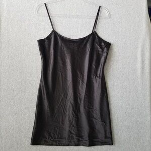 Rachel Roy Women's Satin Black Mini Slip Dress Lingerie Nightie Feminine Size L